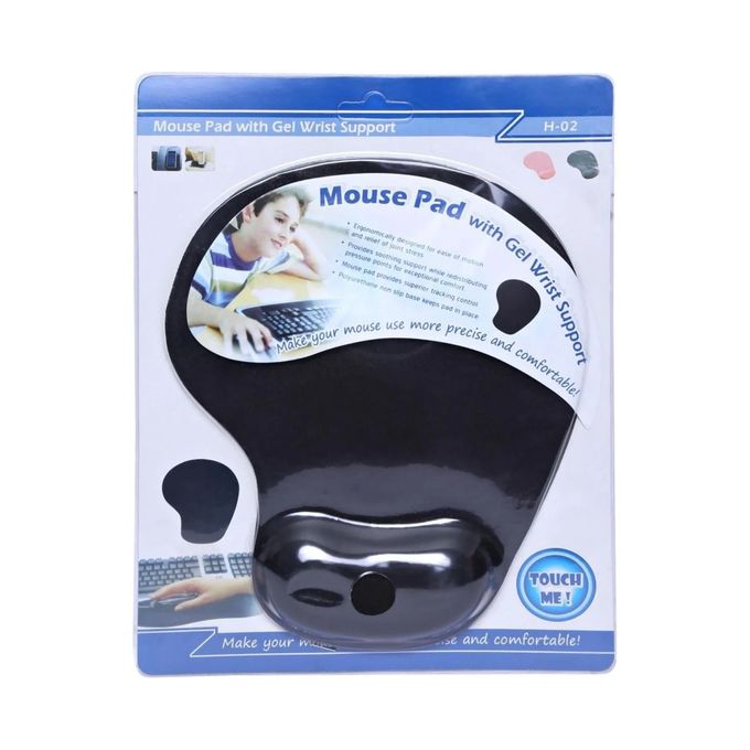 Tapis De Souris Avec Repose Poignet en gel – Noir – Image 3